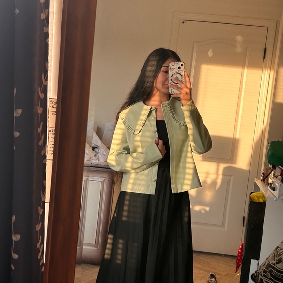 Missguided Leather Collar Jacket - Picture 4 of 6